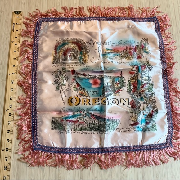 50s Oregon Souvenir Pillow Cover - Picture 3 of 12